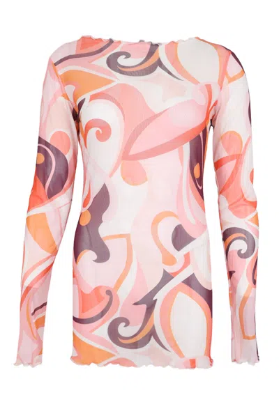 Jayde Mini Mesh Dress Orange