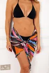 Jayde Mini Mesh Sarong Black Multi In Multi