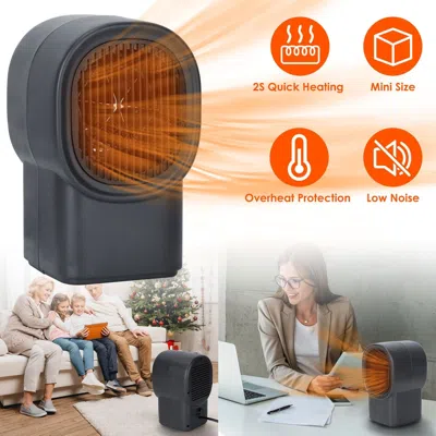 Jayedo 500w Portable Electric Space Heater Mini Desktop Fan Heater Personal Small Space Heater For Home Off In Black