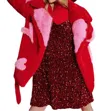 Jayley Sweetheart Faux Fur Coat In Red In Red