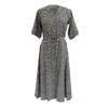 Jayshree Dalal Women's Black / Neutrals Floral Block Print Dress In Black