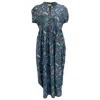 Jayshree Dalal Women's Blue Ivy Midi Dress Teal In Blue