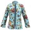 Jayshree Dalal Women's Blue / Pink / Purple Quilted Tropics Jacket In Turquoise In Blue/pink/purple