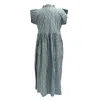 Jayshree Dalal Women's Blue / White Freya Midi Dress In Azure