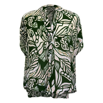 Jayshree Dalal Women's Green / Pink / Purple Sardinia Top Green In Green/pink/purple