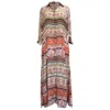 Jayshree Dalal Women's Yellow / Orange / Red Paradise Duster Dress Orange In Yellow/orange/red