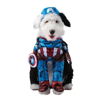 Jazwares Avengers Captain America Marvel Dog Costume In Blue