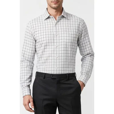 Jb Britches Micro Check Woven Dress Shirt In Neutral