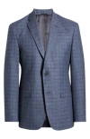 Jb Britches Plaid Wool & Silk Blend Sport Coat In Blue
