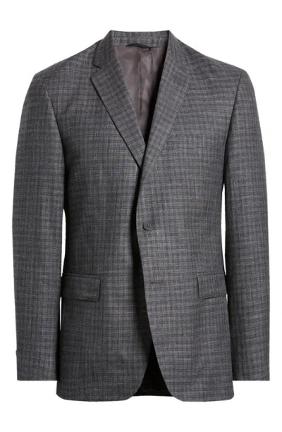Jb Britches Plaid Wool & Silk Blend Sport Coat In Charcoal