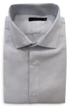 Jb Britches Trim Fit Dress Shirt In Silver