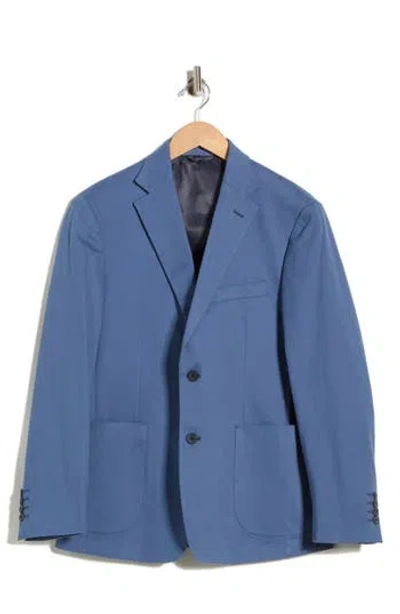 Jb Britches Two-button Stretch Cotton Sport Coat In Blue
