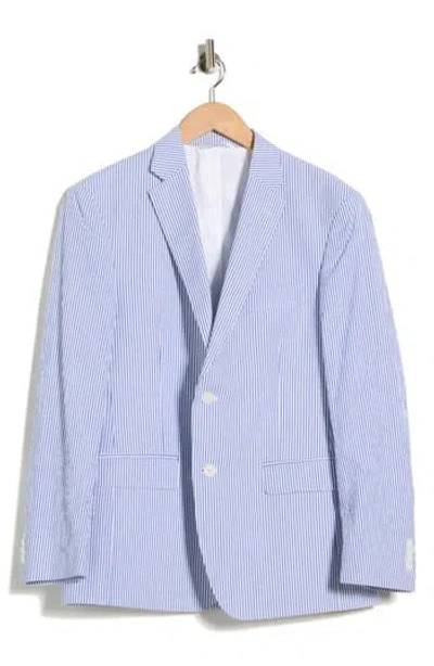 Jb Britches Two-button Stretch Cotton Sport Coat In Blue