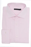 Jb Britches Yarn-dyed Solid Dress Shirt In Pink/white