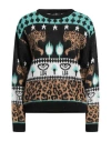 J·b4 Just Before Woman Sweater Black Size L Acrylic, Wool In Black