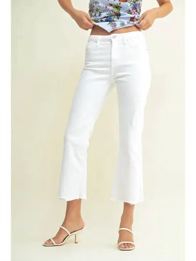 Jbd Cropped Kick Flare Jeans In White