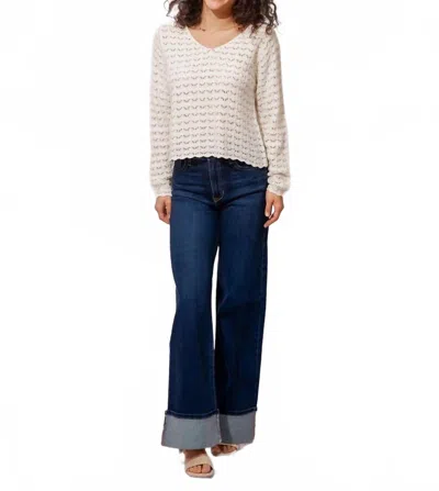 Jbd Cuffed Palazzo Jean In Dark Denim In Blue