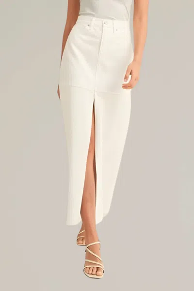 Jbd Denim Maxi Skirt In White