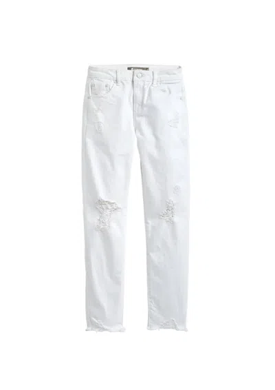 Jbd Destroyed Ankle Skinny Boyfriend Jean In White