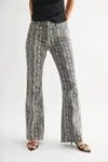 Jbd Flare With Regular Hem Pants In Snake In Multi