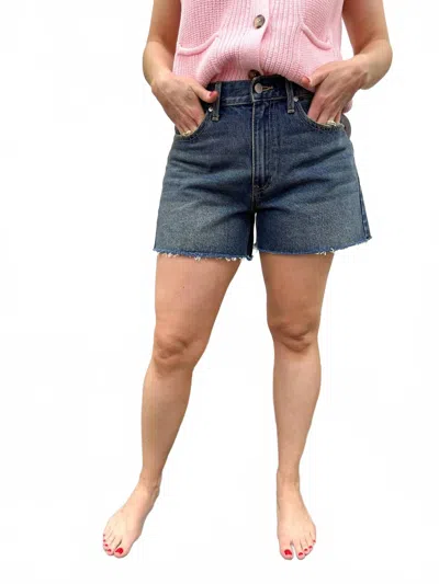 Jbd High Rise Denim Shorts In Medium Vintage Wash In Blue