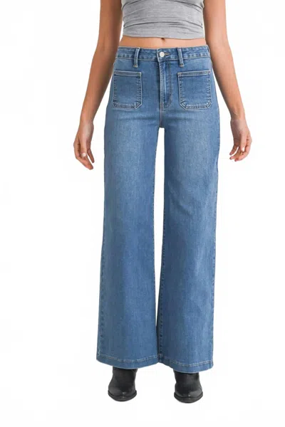 Jbd Mini Patch Pocket Wide In Medium Denim