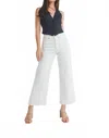 Jbd Monica Slim Wide Leg Crop Jeans In White In White