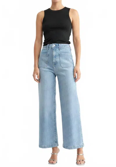 Jbd Patch Pocket Wide Leg Jeans In Blue
