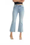 Jbd Shayna Mid Rise Crop Flare Jeans In Light Denim In Blue