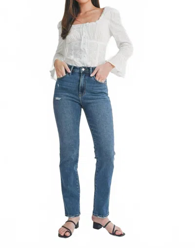 Jbd Slim Straight Leg Jeans In Dark Denim In Blue