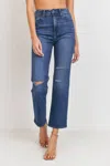 Jbd Straight Leg Knee Slit Jeans In Blue
