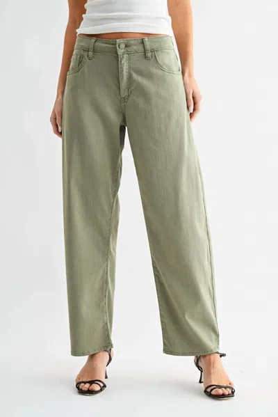 Jbd Stretch Twill Comfort Barrel Jean In Olive In Green