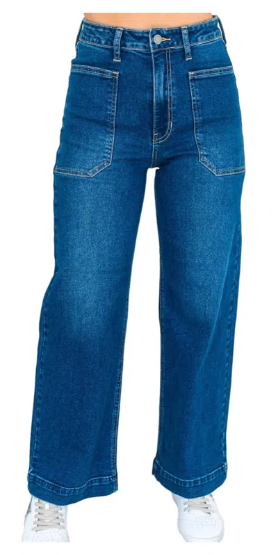 Jbd Used To Be Young Utility Jeans In Dark Denim In Blue