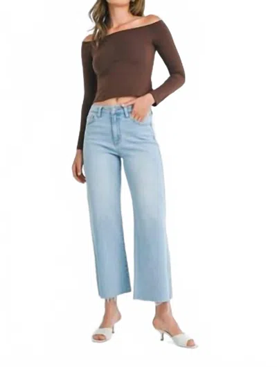 Jbd Women's Wide Leg Jeans In Light Denim In Blue