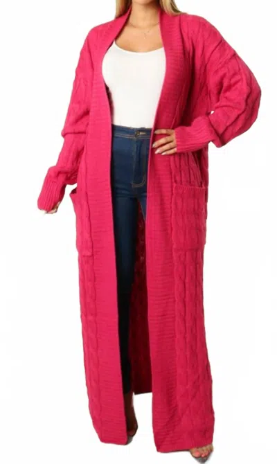 Jbla Ultimate Duster With Pockets In Red In Pink