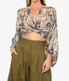 Jbq Adri Top In Safari Print In Multi