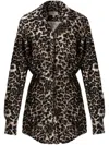 Jbq Cheetah Althea Mini Shirtdress In Brown