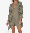 Jbq Andi High Waisted Shorts In Vineyard In Green