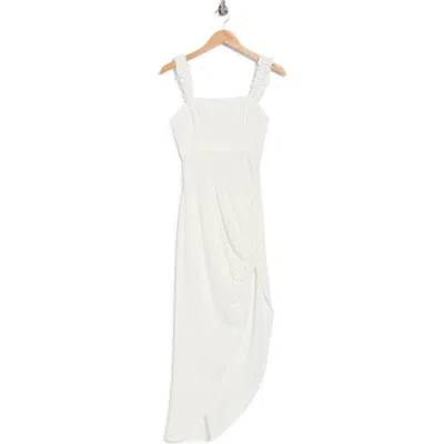 Jbq Aria Sleeveless Drape Dress In White