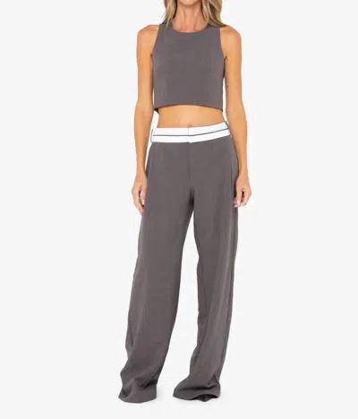 Jbq Aubrey Pant In Slate In Grey