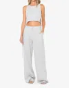 Jbq Aubrey Wide Leg Pants In Silver In White