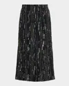 Jbq Avery Sequined Midi Skirt In Black