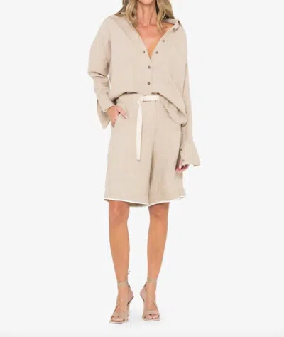 Jbq Beckett Button Down Shirt In Safari In Neutral