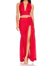 Jbq Blanca Maxi Skirt In Red In Red