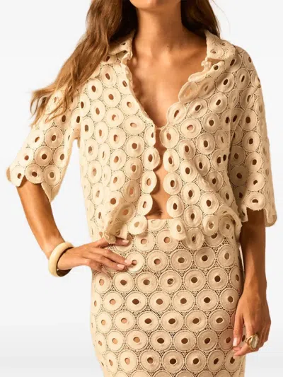 Jbq Braydon Cut-out Blouse In Neutral