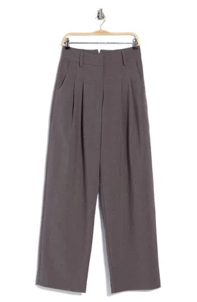 Jbq Brooklyn Pleated Wide Leg Pants In Gray