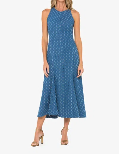 Jbq Brynn Midi Dress In Denim In Blue