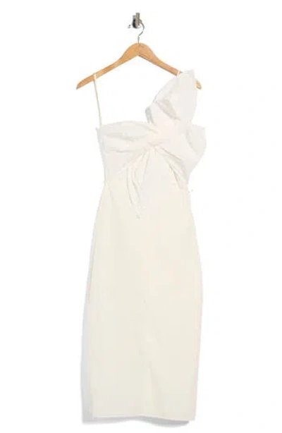 Jbq Carmen Knot One-shoulder Midi Dress In Multi