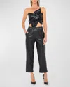 Jbq Cedar Straight Ankle Pants In Black In Black