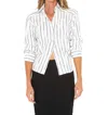 Jbq Charlotte Top In Black-white Stripe In Multi